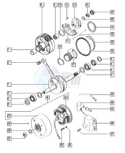 STANDARD_24-45kmh_Y-K2 50 Y-K2 drawing Crankshaft-cluth -magneto