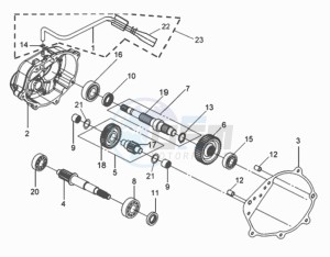 GTS250 INJECTION drawing CRANKCASE - DRIVE SHAFT