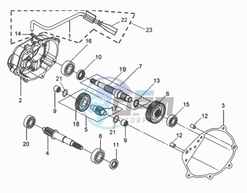 CRANKCASE - DRIVE SHAFT