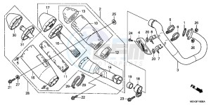 CRF450RB drawing EXHAUST MUFFLER