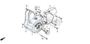 C90M drawing LEFT CRANKCASE COVER (C90MP/MT)