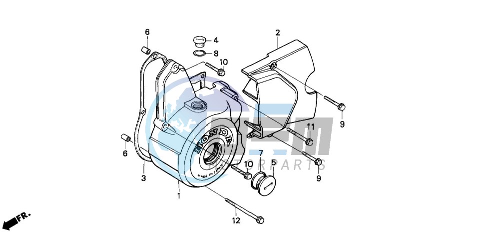 LEFT CRANKCASE COVER (C90MP/MT)