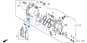 CRF450XB drawing FRONT BRAKE CALIPER