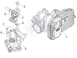 MP3 500 (USA) drawing Throttle body - Injector - Union pipe