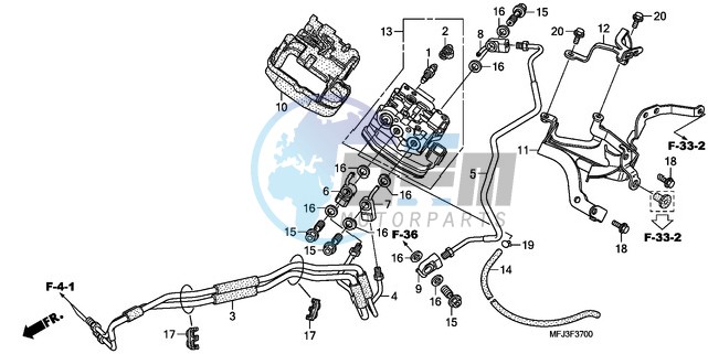 FRONT VALVE UNIT (CBR600RA)