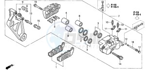 ST1300 drawing REAR BRAKE CALIPER