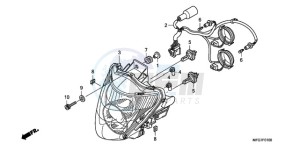 CB600FA39 UK - (E / ABS MKH ST) drawing HEADLIGHT