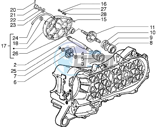 Rear wheel shaft