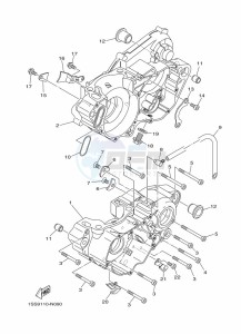 YZ250X (BF1T) drawing CRANKCASE