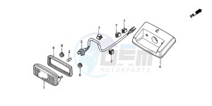 TRX250 RECON drawing TAILLIGHT