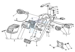 SUPERCITY 125 drawing TAILLIGHT-PLATE HOLDER