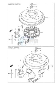 DF 9.9A drawing Magneto Non-Remote Control