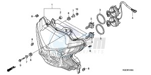 VFR1200FC drawing HEADLIGHT