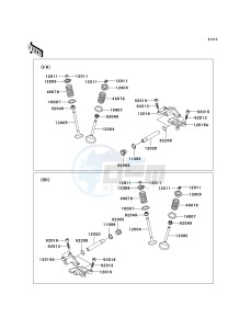 KVF 750 E [BRUTE FORCE 750 4X4I NRA OUTDOORS] (E8F-E9FA) E8F drawing VALVE-- S- -