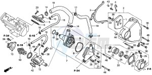 CBR1100XX SUPER BLACKBIRD drawing WATER PUMP