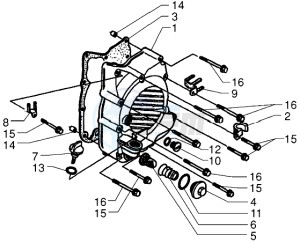 X9 250 drawing Right crankcase cover