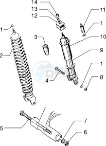 PX 150 E drawing Rear Shock absorber