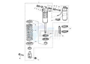 TT R 600 drawing REAR SHOCK ABSORBER