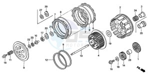 TRX450ER drawing CLUTCH