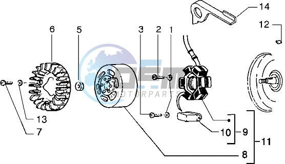 Flywheel magneto