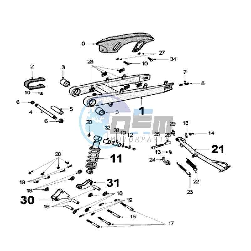 REAR SHOCK AND STAND