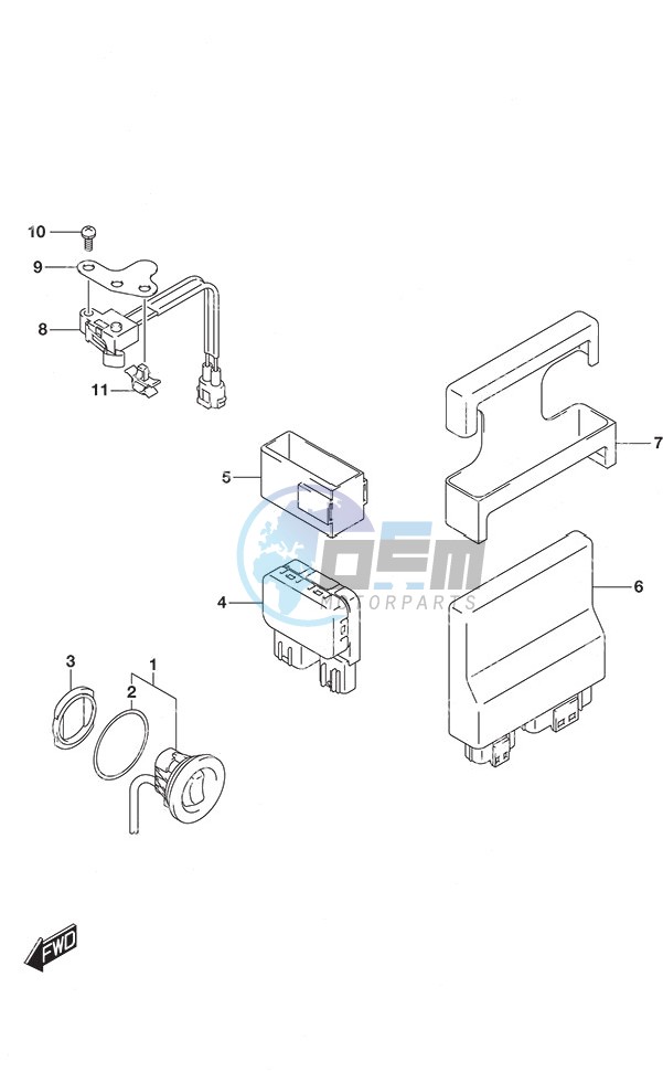 PTT Switch/Engine Control Unit