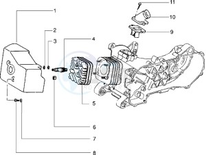 SKR 80 city drawing Cylinder head - Cooling hood - Inlet and induction pipe