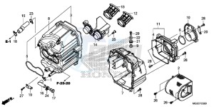 CB500FAF CB500F UK - (E) drawing AIR CLEANER