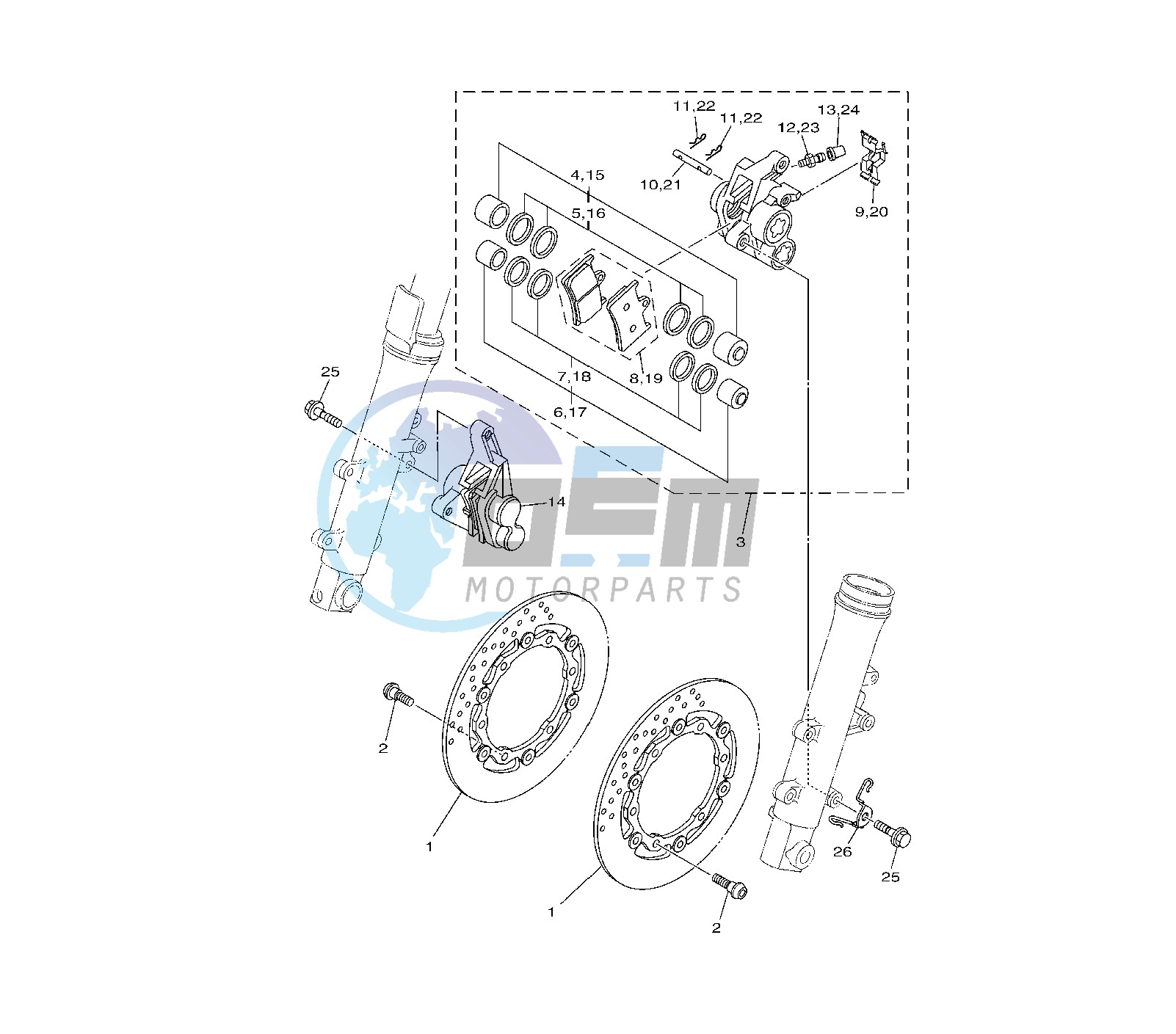 FRONT BRAKE CALIPER