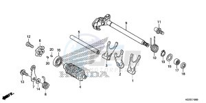 CRF250LF CRF250L E drawing GEARSHIFT DRUM