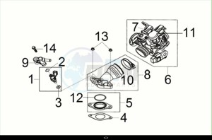 CRUISYM 125 (LV12W3-EU) (M2) drawing INLET PIPE