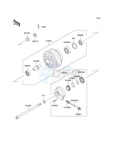 AN 110 C (C6-C7) drawing FRONT HUB