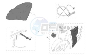 Scarabeo 125-200 e3 (eng. piaggio) drawing Acc. - Various I