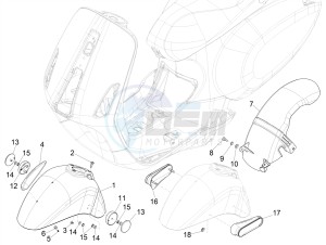 PRIMAVERA 125 4T 3V IGET IE ABS-NOABS E2-E4 (APAC) drawing Wheel housing - Mudguard