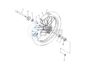 WR F 450 drawing FRONT WHEEL