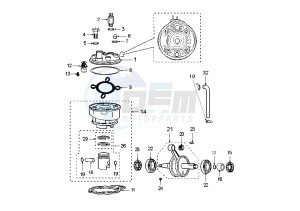 XR6 E - 50 cc drawing CYLINDER HEAD