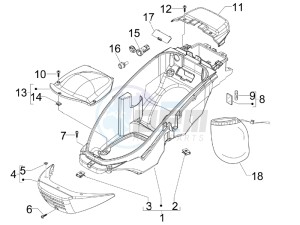 Beverly 250 Tourer (USA) USA drawing Helmet box - Undersaddle