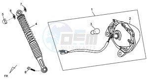 ORBIT 50 2T NAKED drawing TAIL LIGHT - REAR SUSPENSION