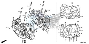 TRX500FE2F TRX500F Europe Direct - (ED) drawing CRANKCASE