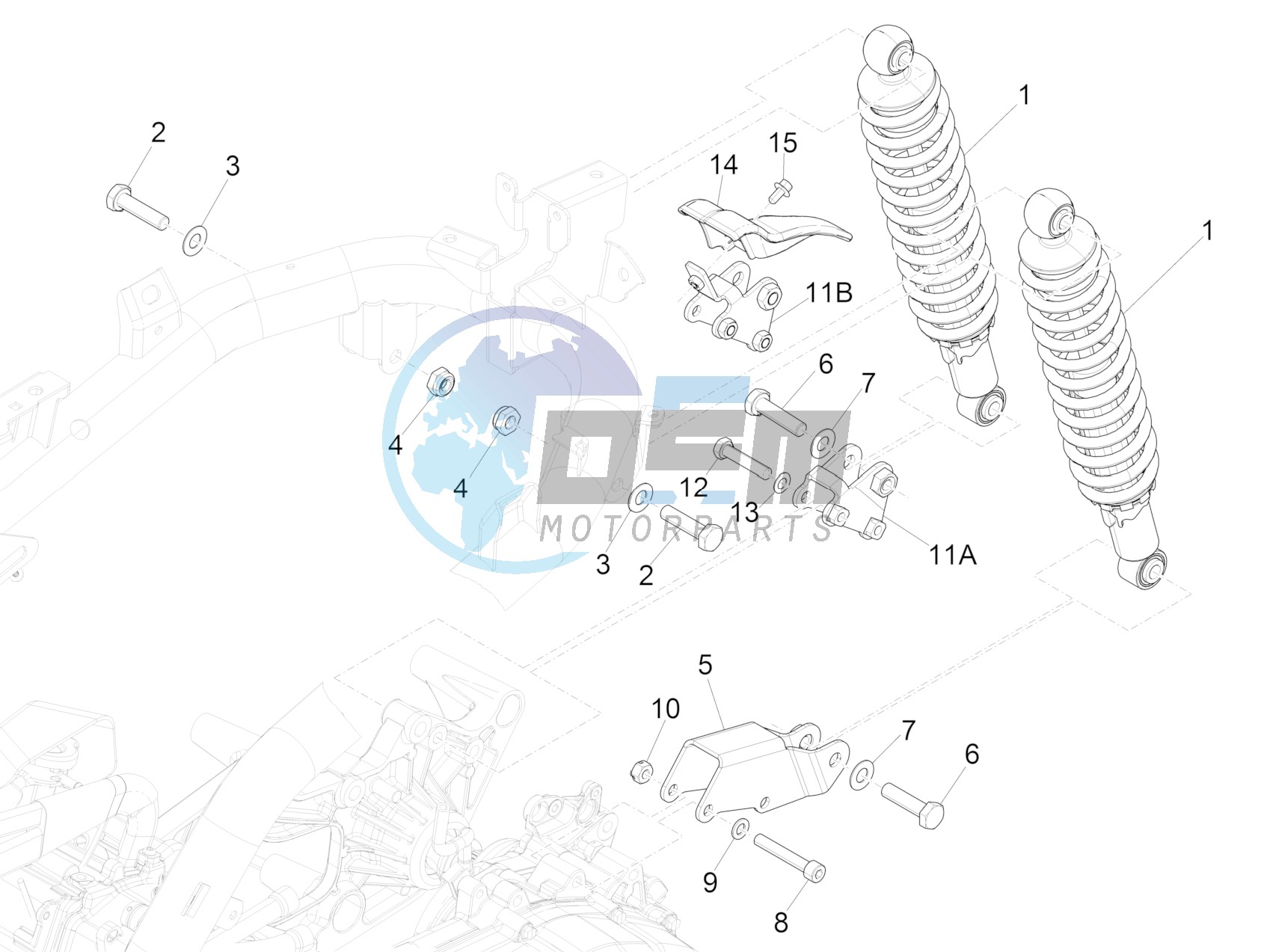 Rear suspension - Shock absorber/s