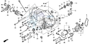 TRX350FM FOURTRAX drawing FRONT CRANKCASE COVER (TRX350TE/FE)