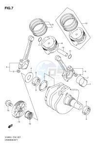 VL800 (E2) VOLUSIA drawing CRANKSHAFT