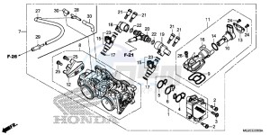 CB500FE CB500F UK - (E) drawing THROTTLE BODY