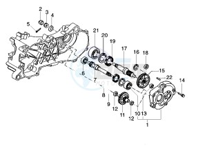 Zip 50 SP drawing Rear wheel shaft