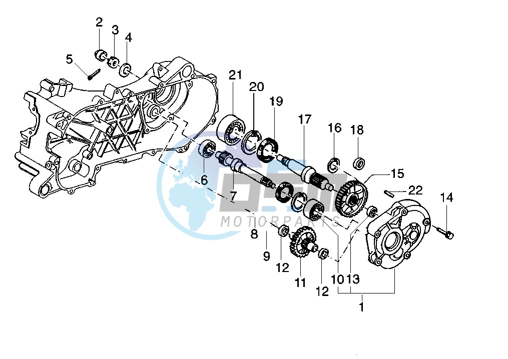 Rear wheel shaft