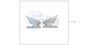 CB600FA39 UK - (E / ABS MKH ST) drawing 3D LOGO KIT HONDA