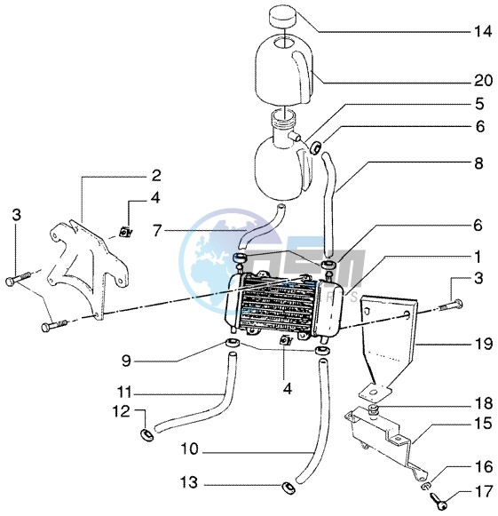 Expansion tank-cooler