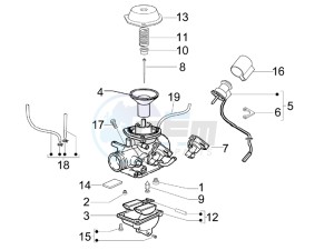 LX 150 4T USA drawing Carburetor components