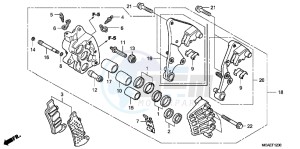 GL1800C drawing RIGHT FRONT BRAKE CALIPER (ABS)