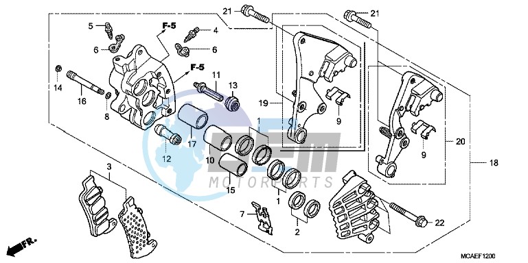 RIGHT FRONT BRAKE CALIPER (ABS)